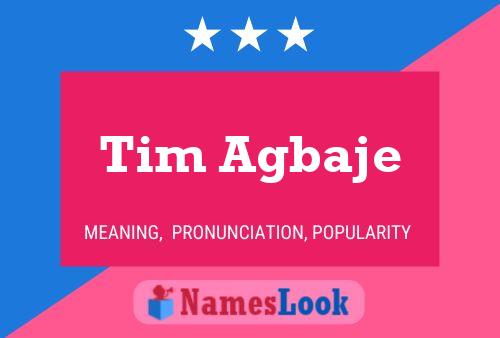 ملصق اسم Tim Agbaje