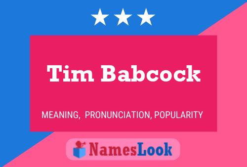 ملصق اسم Tim Babcock