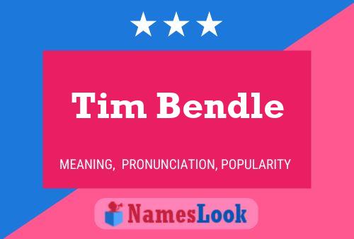 ملصق اسم Tim Bendle