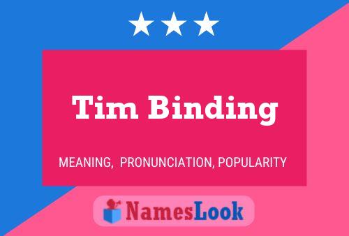 ملصق اسم Tim Binding