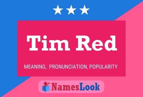 ملصق اسم Tim Red