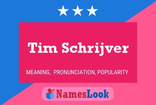 ملصق اسم Tim Schrijver