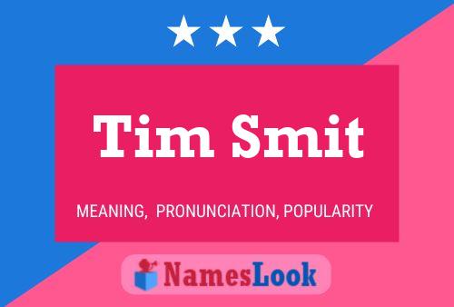 ملصق اسم Tim Smit