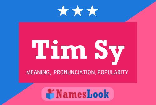 ملصق اسم Tim Sy