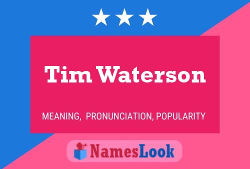 ملصق اسم Tim Waterson