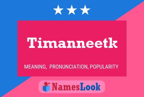 ملصق اسم Timanneetk