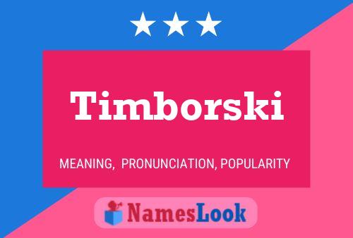 ملصق اسم Timborski