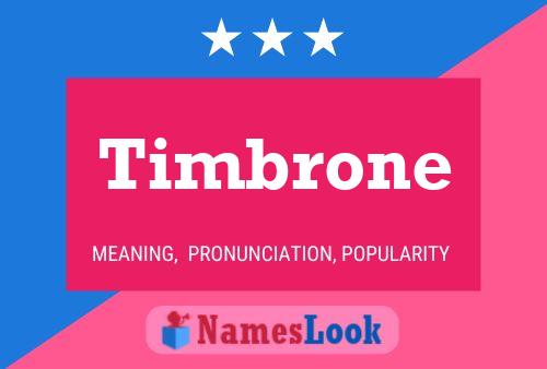 ملصق اسم Timbrone