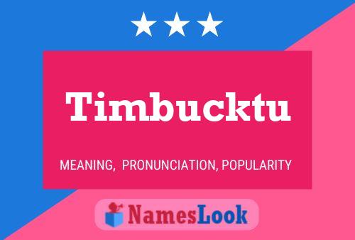 ملصق اسم Timbucktu