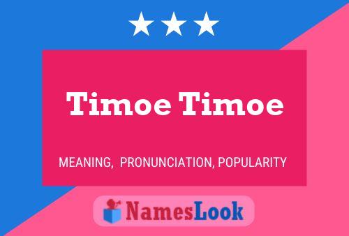 ملصق اسم Timoe Timoe