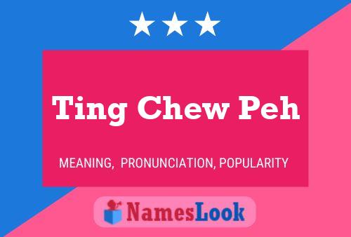 ملصق اسم Ting Chew Peh