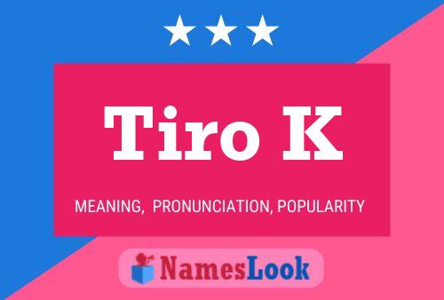 ملصق اسم Tiro K