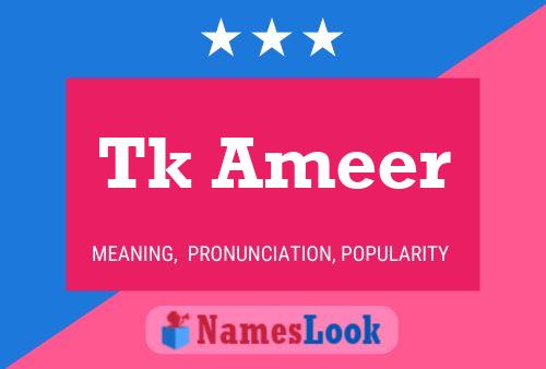 ملصق اسم Tk Ameer