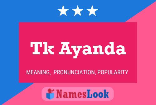 ملصق اسم Tk Ayanda