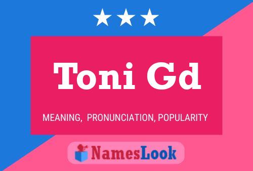 ملصق اسم Toni Gd