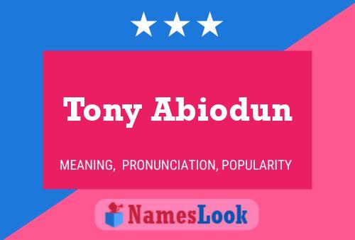 ملصق اسم Tony Abiodun