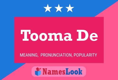 ملصق اسم Tooma De