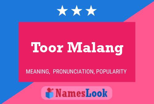 ملصق اسم Toor Malang