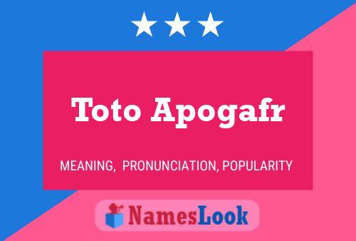 ملصق اسم Toto Apogafr