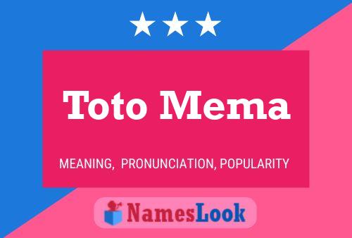 ملصق اسم Toto Mema