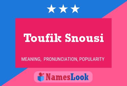 ملصق اسم Toufik Snousi