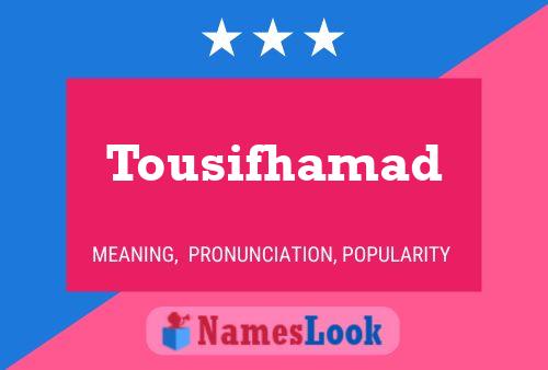 ملصق اسم Tousifhamad