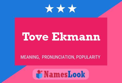 ملصق اسم Tove Ekmann