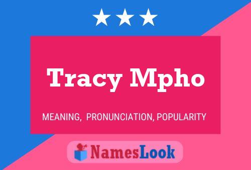 ملصق اسم Tracy Mpho