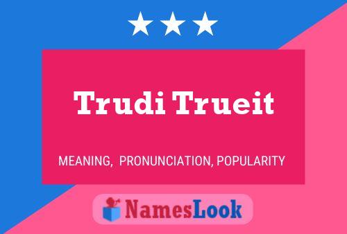 ملصق اسم Trudi Trueit