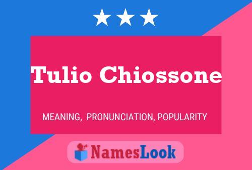 ملصق اسم Tulio Chiossone