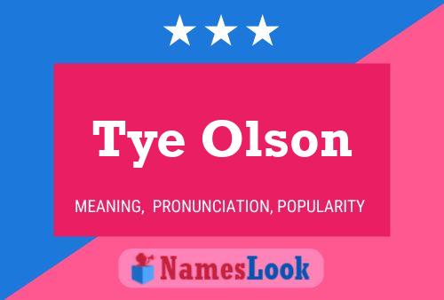 ملصق اسم Tye Olson