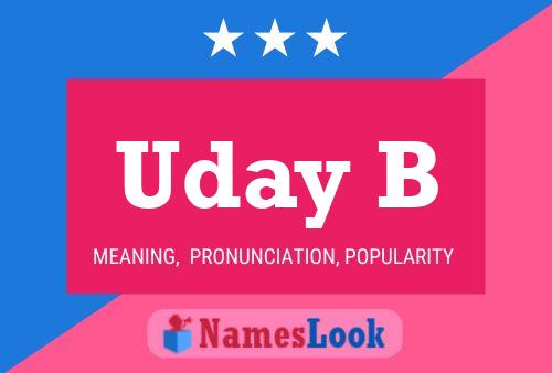 ملصق اسم Uday B