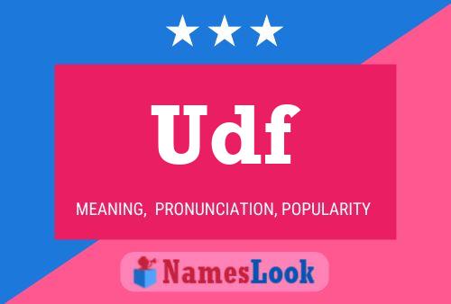 ملصق اسم Udf