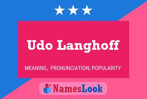 ملصق اسم Udo Langhoff