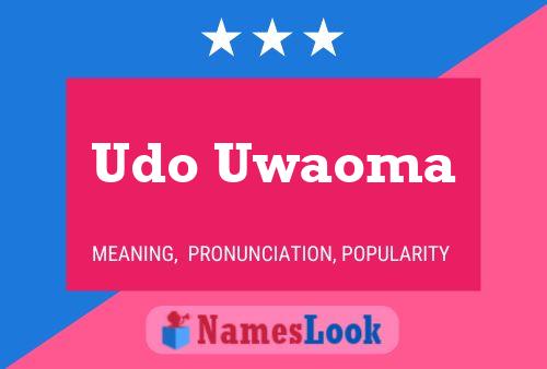 ملصق اسم Udo Uwaoma