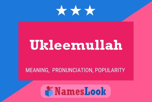 ملصق اسم Ukleemullah