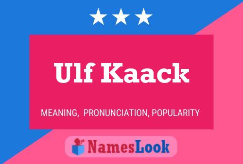 ملصق اسم Ulf Kaack