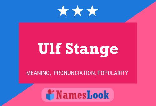 ملصق اسم Ulf Stange