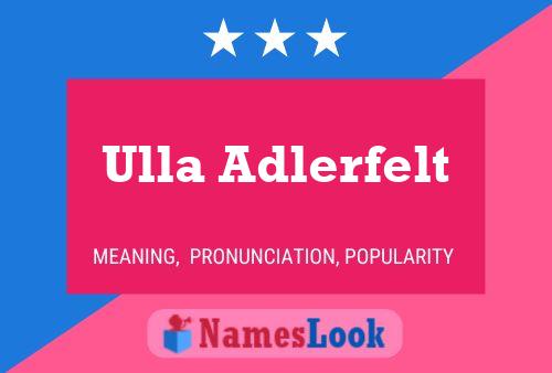 ملصق اسم Ulla Adlerfelt