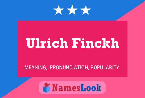 ملصق اسم Ulrich Finckh