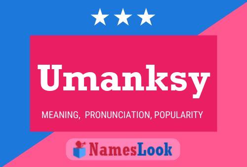 ملصق اسم Umanksy