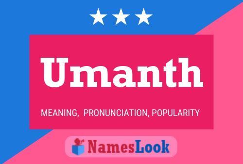 ملصق اسم Umanth