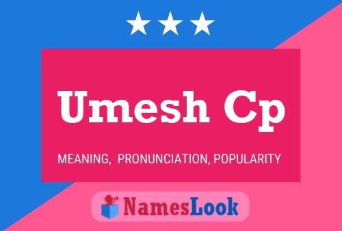 ملصق اسم Umesh Cp