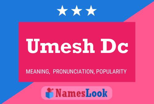 ملصق اسم Umesh Dc