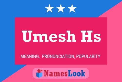 ملصق اسم Umesh Hs