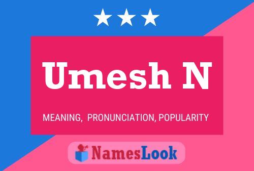 ملصق اسم Umesh N