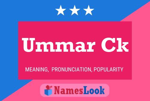 ملصق اسم Ummar Ck