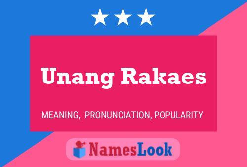 ملصق اسم Unang Rakaes