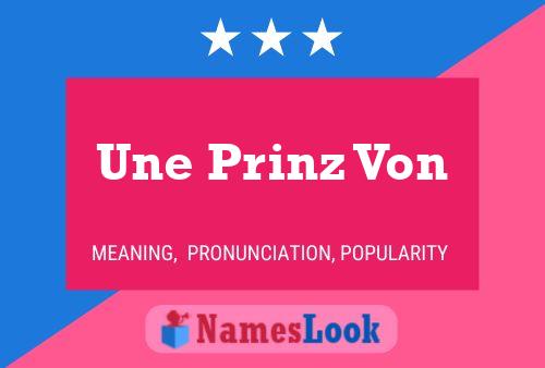 ملصق اسم Une Prinz Von