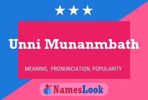 ملصق اسم Unni Munanmbath